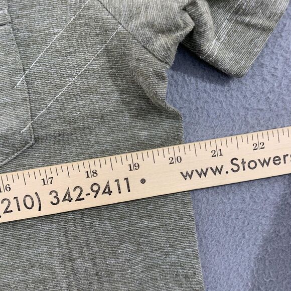 Billy Reid Polo Shirt Mens Large Green Pocket Cotton Blend Soft Casual Made Peru - Picture 7 of 12